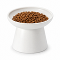 Elevated Ceramic Cat Bowl – Wide Shallow Pet Feeding Bowl