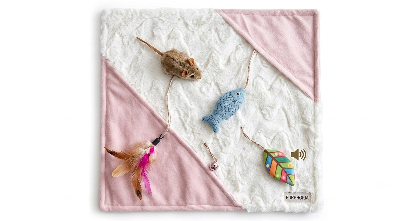Crinkle Paper Cat Play Mat | Interactive Cat Activity Mat ✅