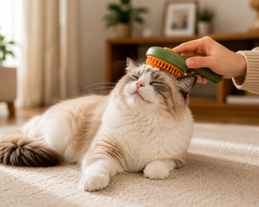 Premium 2-in-1 Cat Grooming & Massage Brush ⭐⭐⭐