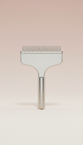 Stainless grooming comb with wide teeth