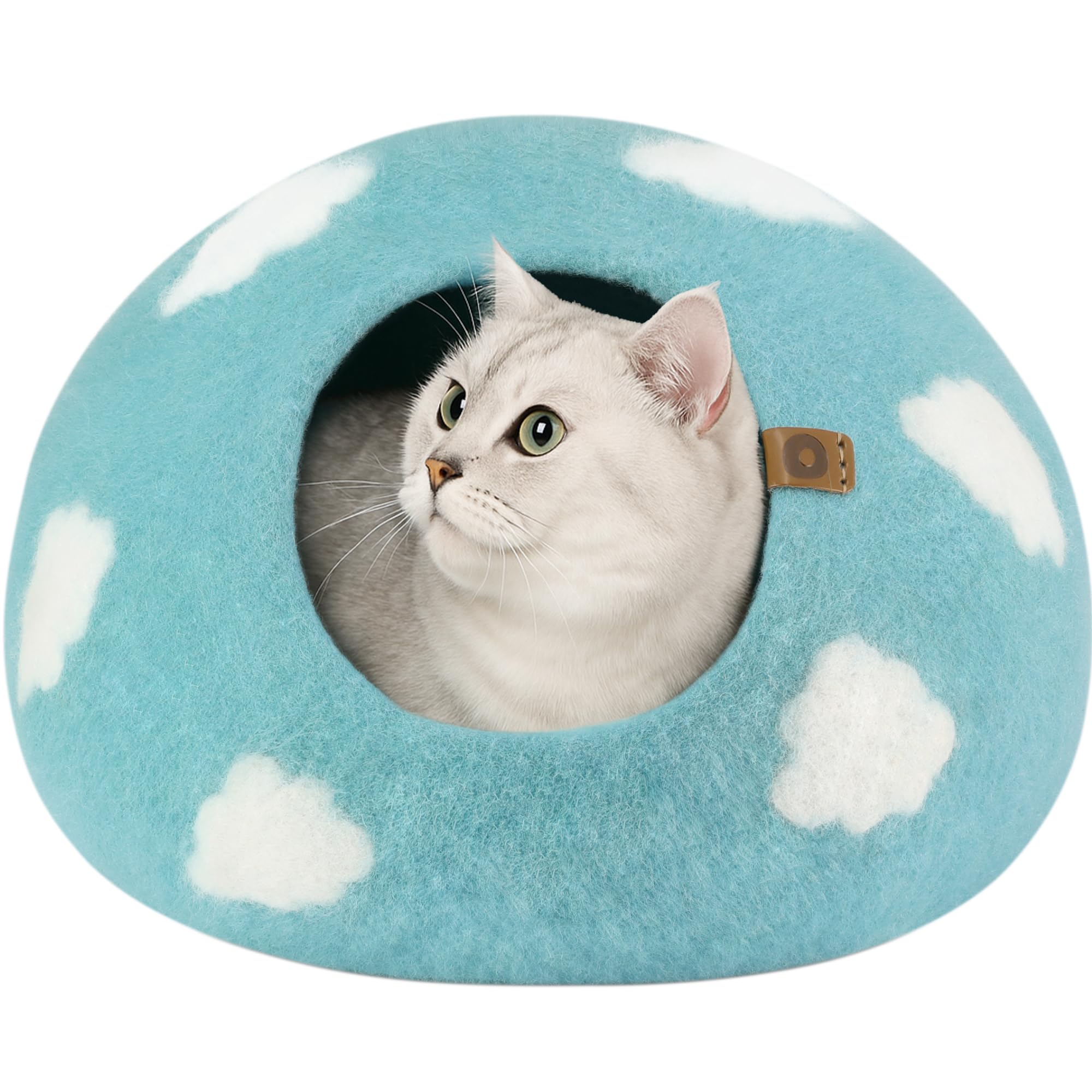 Premium Felt Cat Cave Bed | Handmade Cozy Indoor Cat Hideaway House