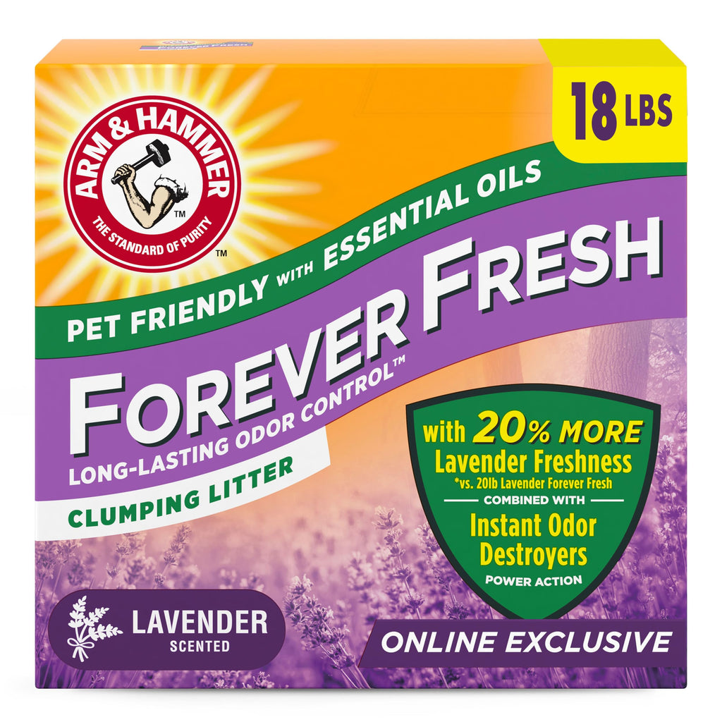 🐱 Lavender Clumping Cat Litter | Long-Lasting Odor Control | 18 lb