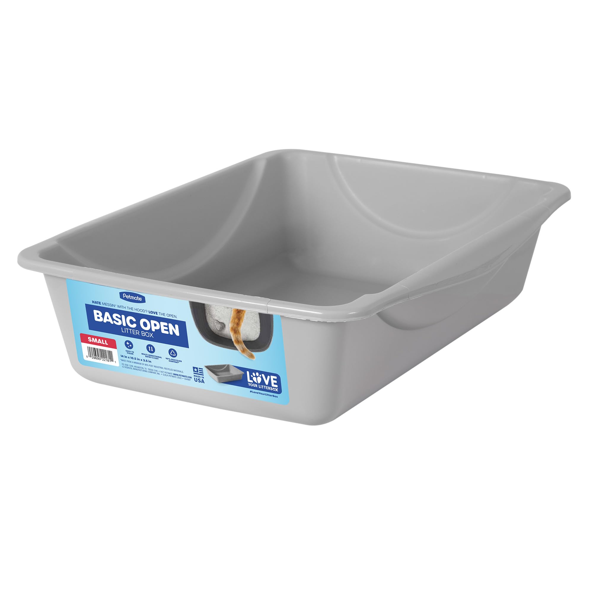 Basic Open Cat Litter Tray | Easy Clean Plastic Litter Box for Kittens & Small Cat