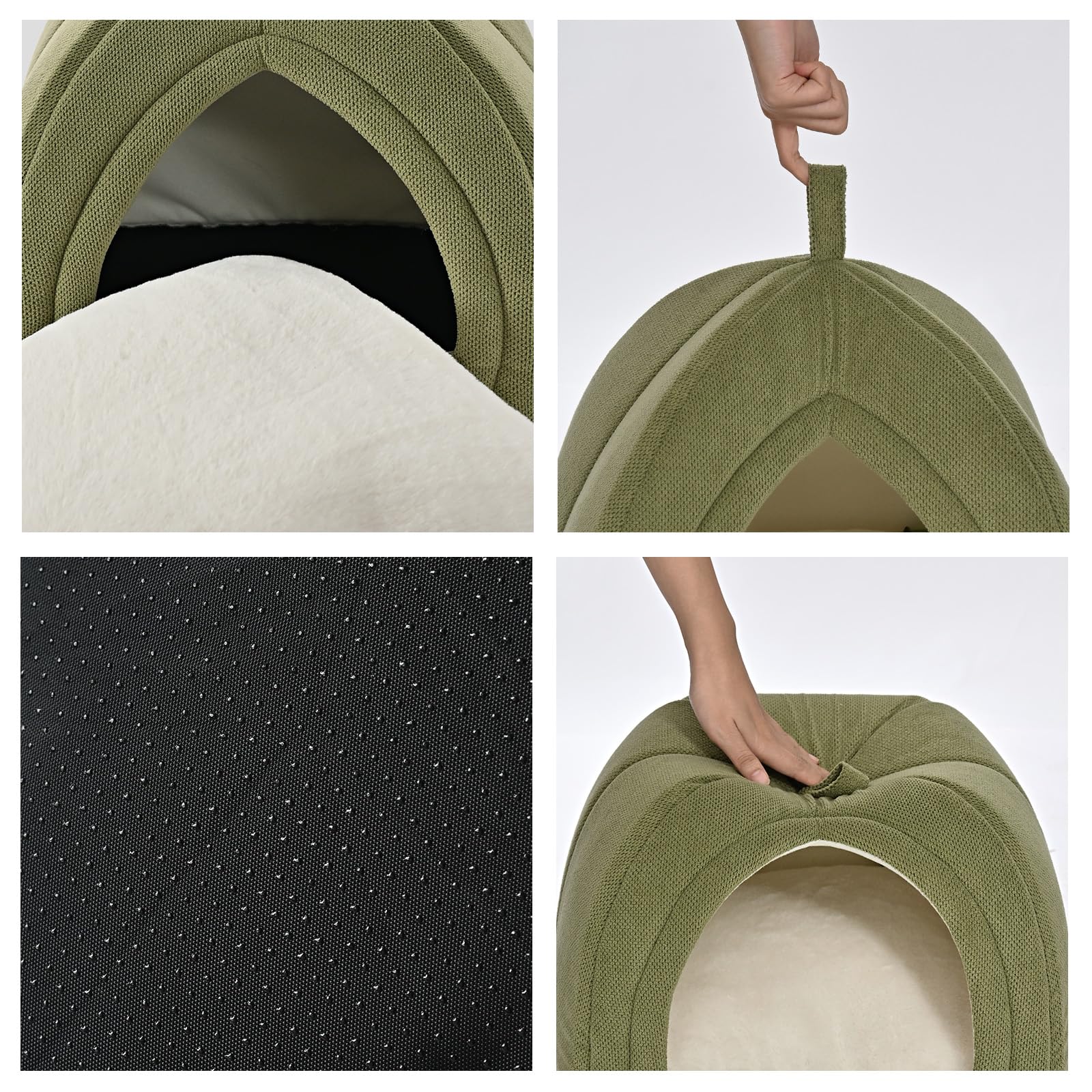 Foldable Washable Cat Bed Mat | Non-Slip Plush Pet Sleeping Mat