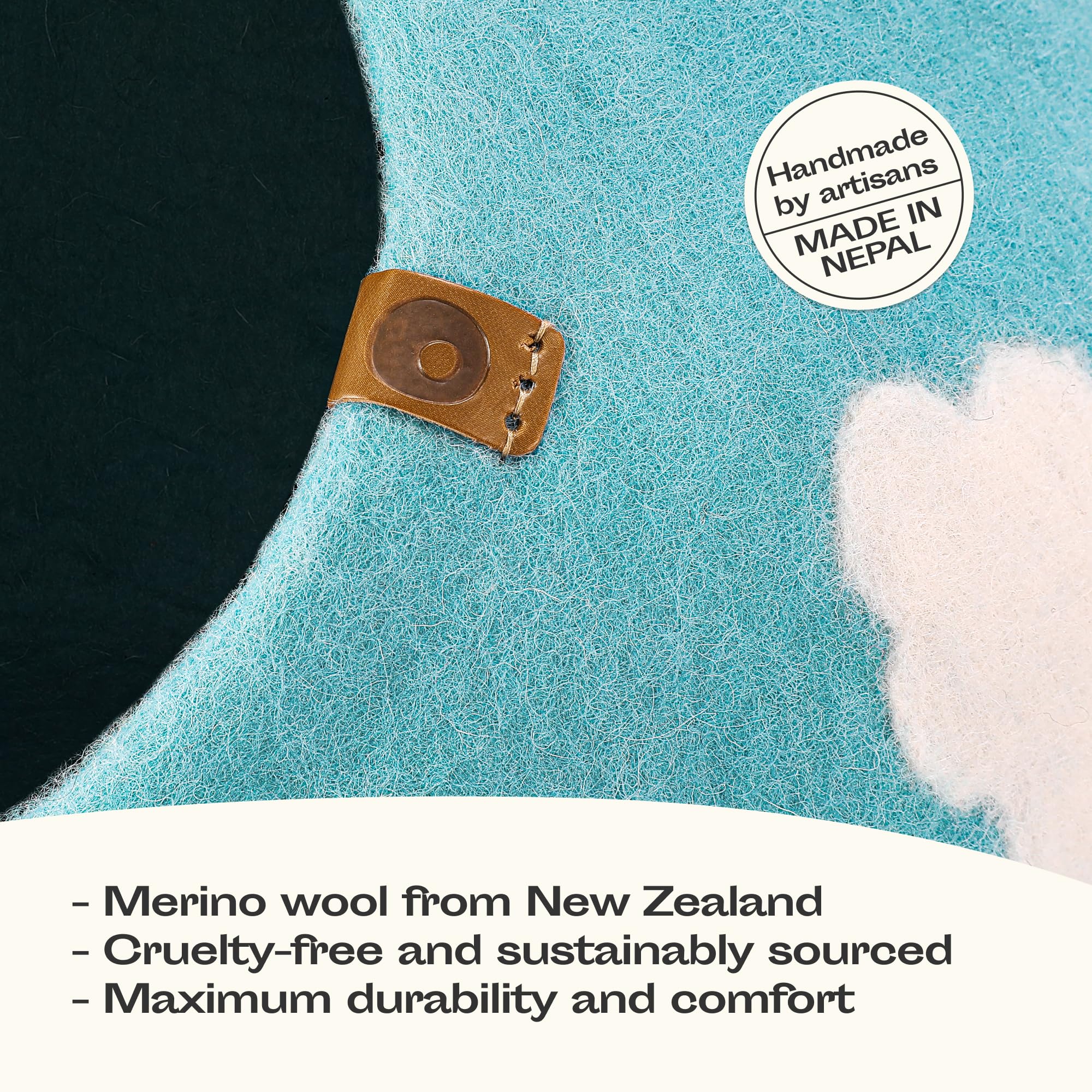 Premium Felt Cat Cave Bed | Handmade Cozy Indoor Cat Hideaway House