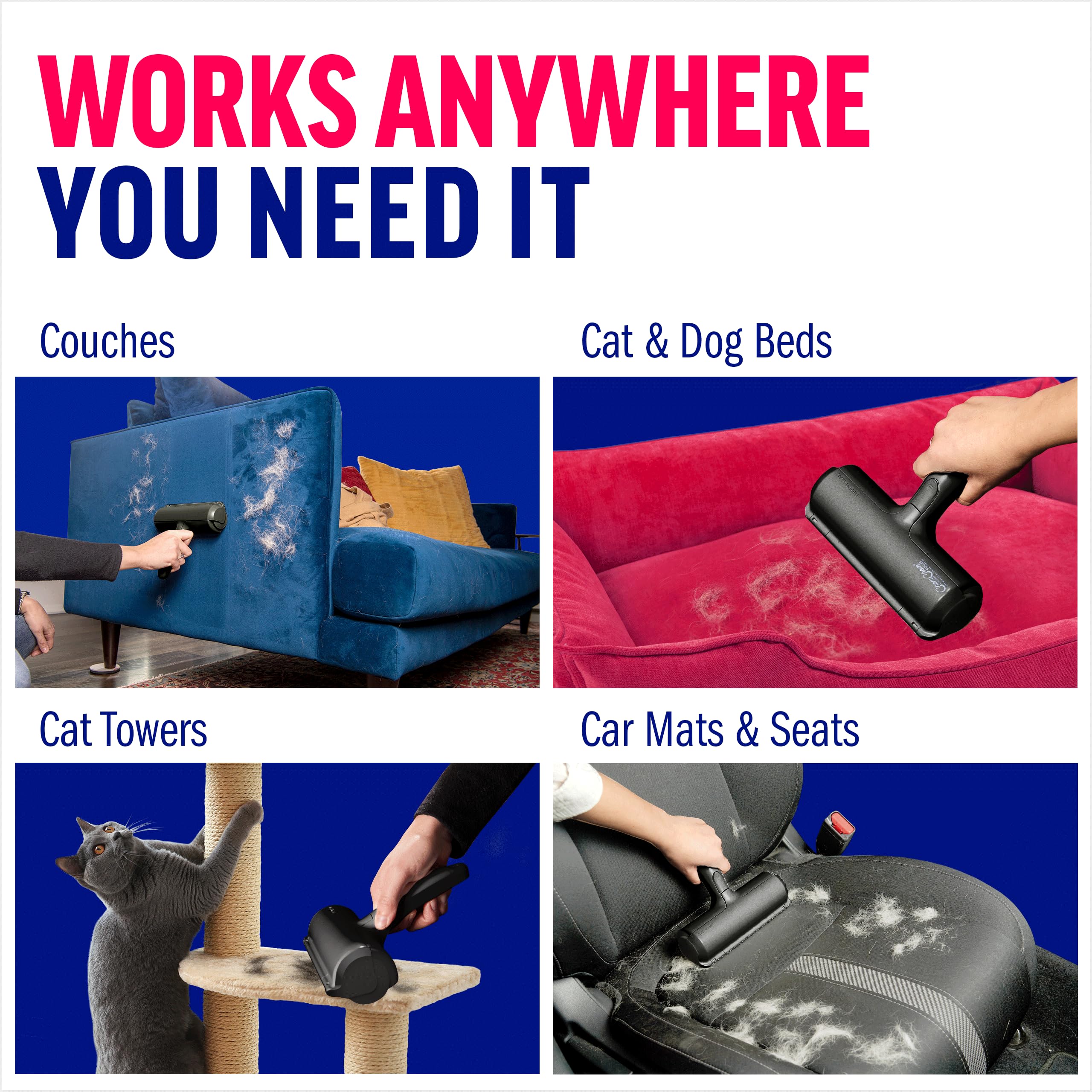 🐾 Reusable Pet Hair Remover Roller | Self-Cleaning Lint & Fur Cleaner