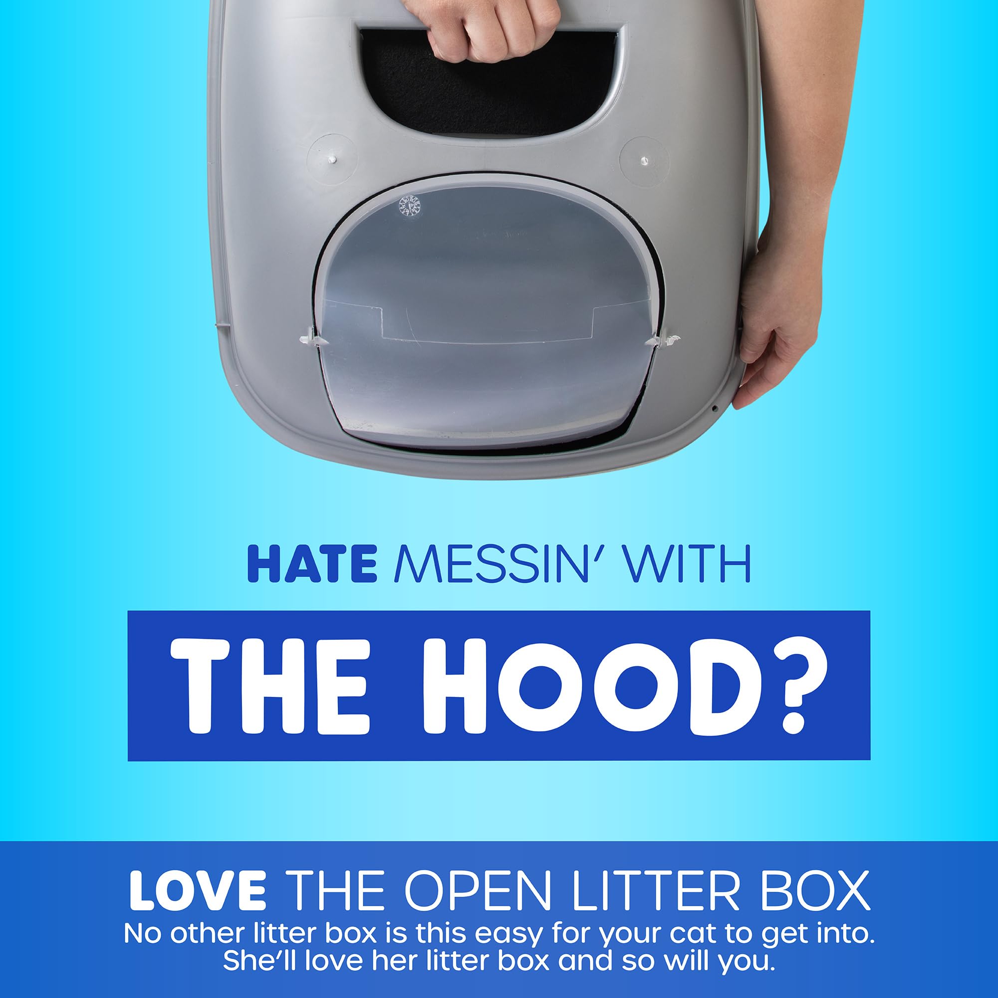 Basic Open Cat Litter Tray | Easy Clean Plastic Litter Box for Kittens & Small Cat