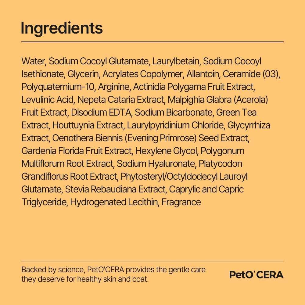 Breezytail PetO'Cera Cat Shampoo & Conditioner – 2-in-1 Moisturizing Body Wash (300ml)